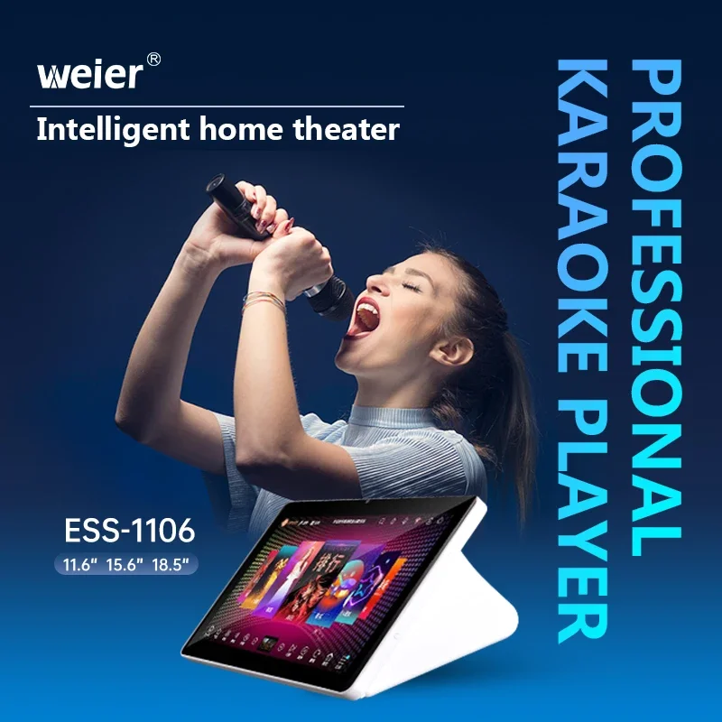 

weier 18.5 Inch 4TB White Color Touch Screen Monitr KTV player Dual System Android Karaoke player singing Machine