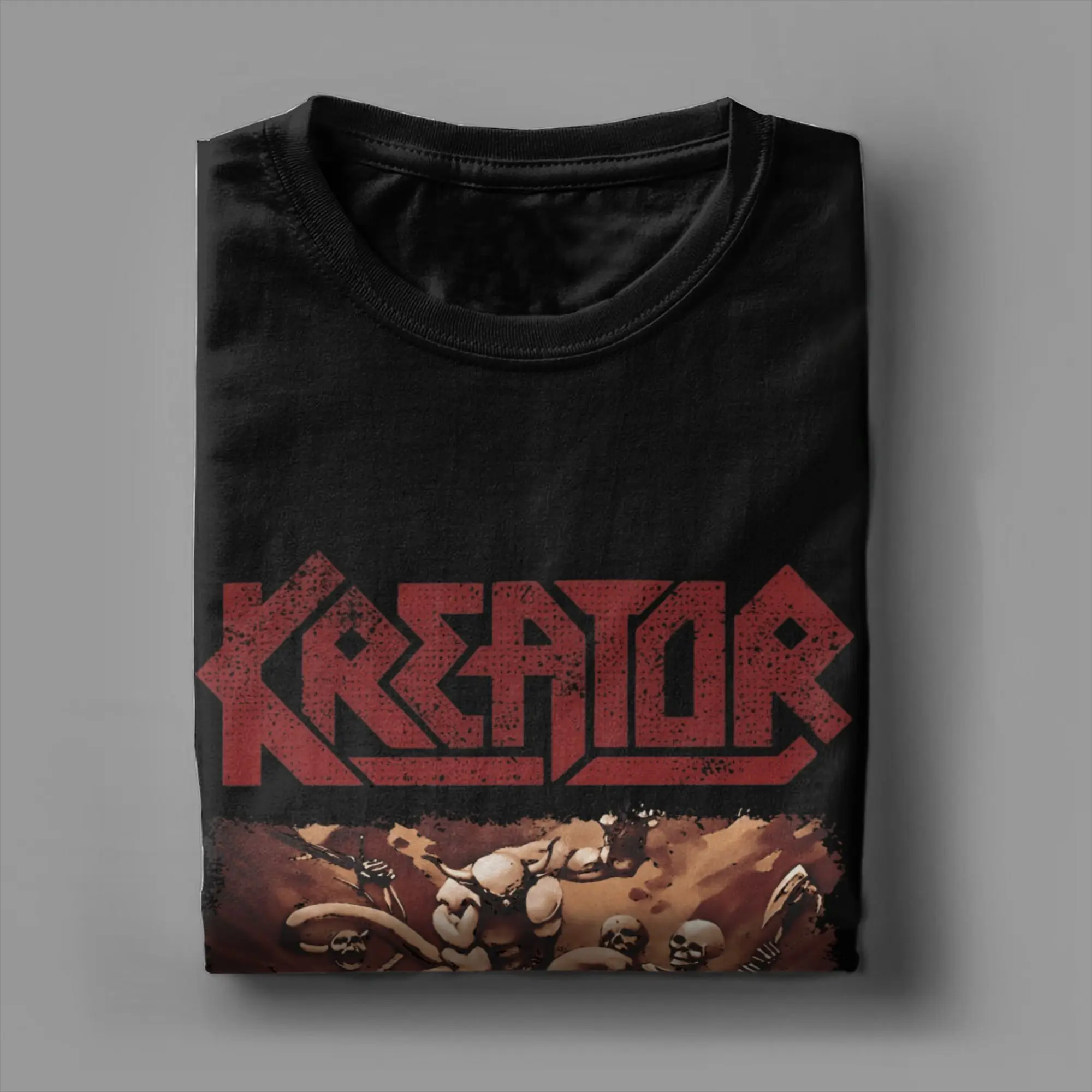 

Kreator Band T-Shirt Summer Hip Hop T-Shirts Couple Cotton Round Neck Oversized Tees Short Sleeve Y2K Basic Tops