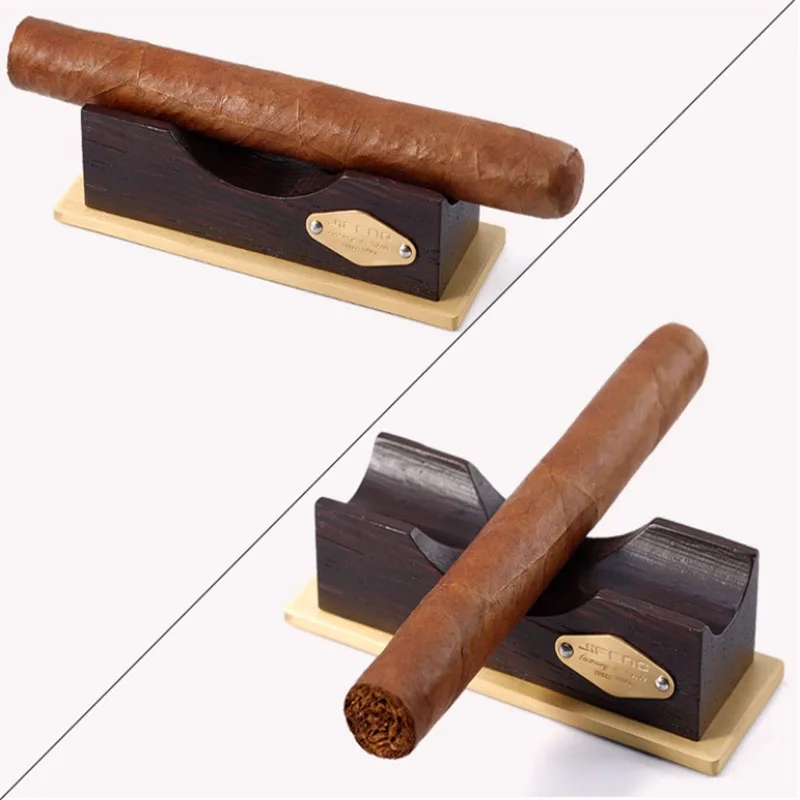 حامل سيجار من الخشب الأحمر من الفولاذ المقاوم للصدأ والنحاس النقي المعدني #1