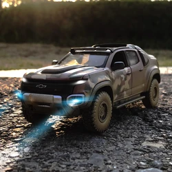 1:32 Chevrolet Colorado ZH2 Alloy Car Model Diecast Toy Off-road Vehicles Car Model Simulation Sound Light Collection Kids Gifts