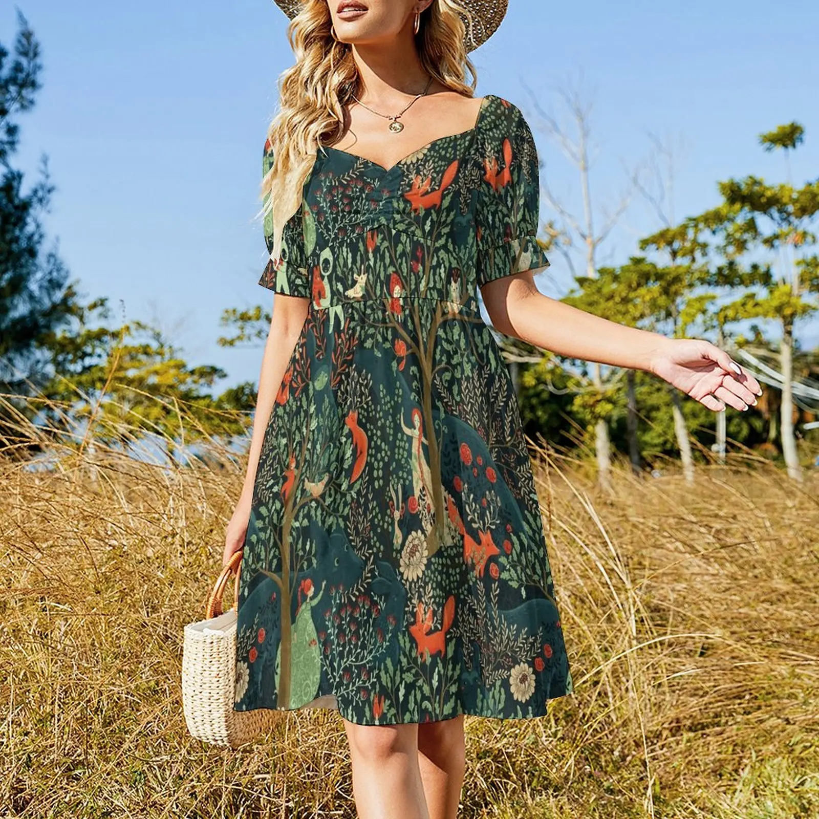 Whimsical Wonderland Short Sleeved Dress summer dress for women 2025 Women's clothing fairy dress