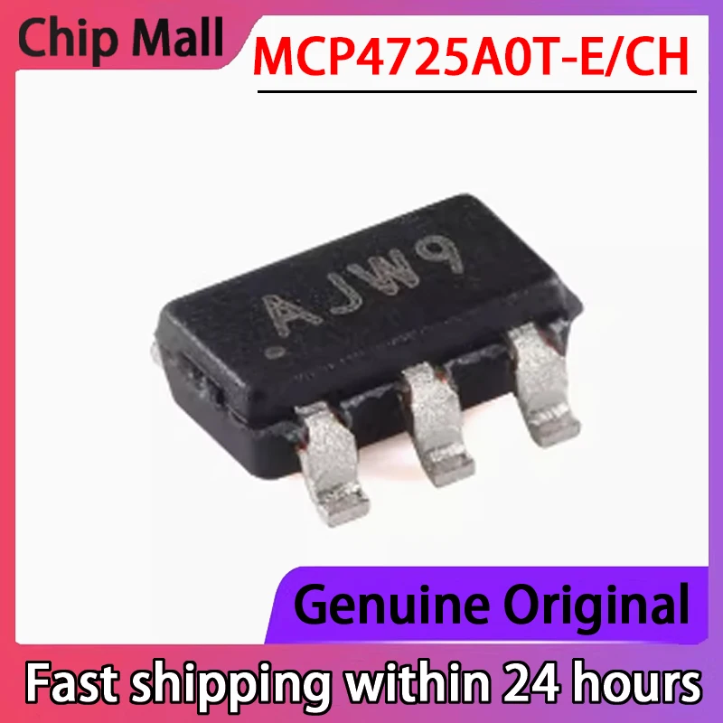 

2PCS NEW Original MCP4725A0T-E/CH Silk Screen AJ** SOT23-6 Digital To Analog Converter Stock