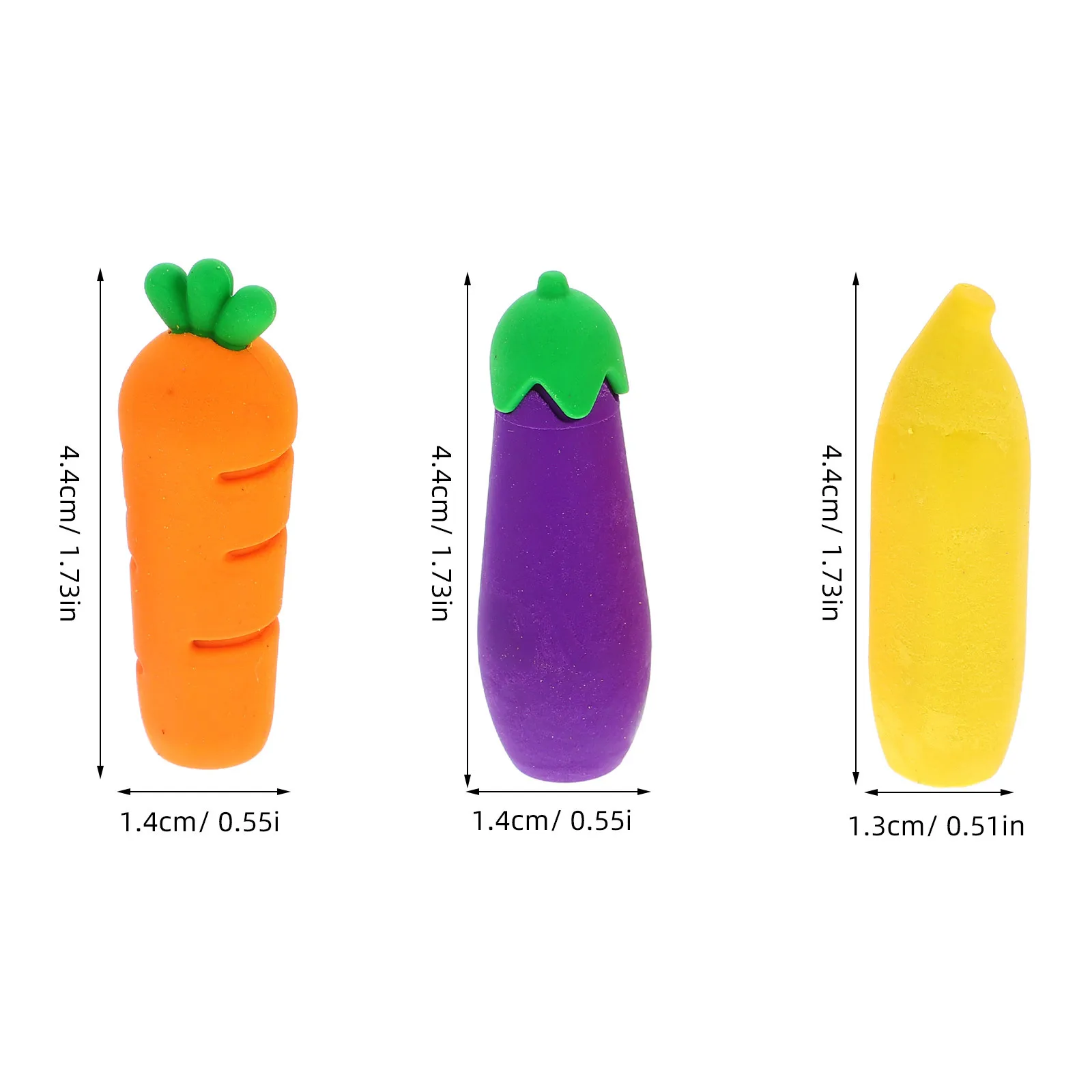 Set di gomme da cancellare per portapenne da 9 pezzi Set di gomme da cancellare per topper a forma di vegetale carino Protezioni per punte multifunzionali per studenti artisti