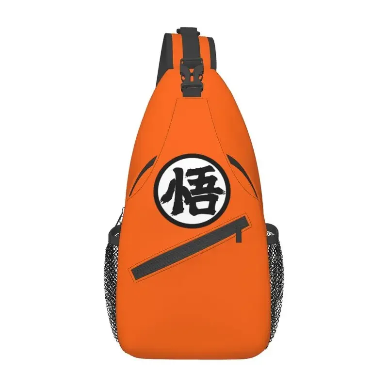 Anime Dragon Ball Gokus Logo Crossbody Sling Backpack Men printing Custom Shoulder Chest Bag Traveling Daypack Mobile bag wallet