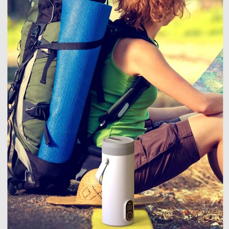 Y4UD Travel 400ml 27000mAh Battery Powered Wireless Water Milk Liquid 45-100℃ Warmer Heater Cup for Baby Formula