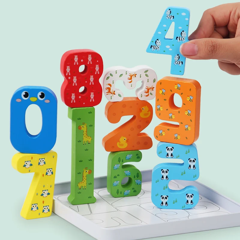 3D Cartoon Pairing Puzzle Board Game Variety Puzzles Logical Thinking Enlightenment Wooden Early Education Toys For Children