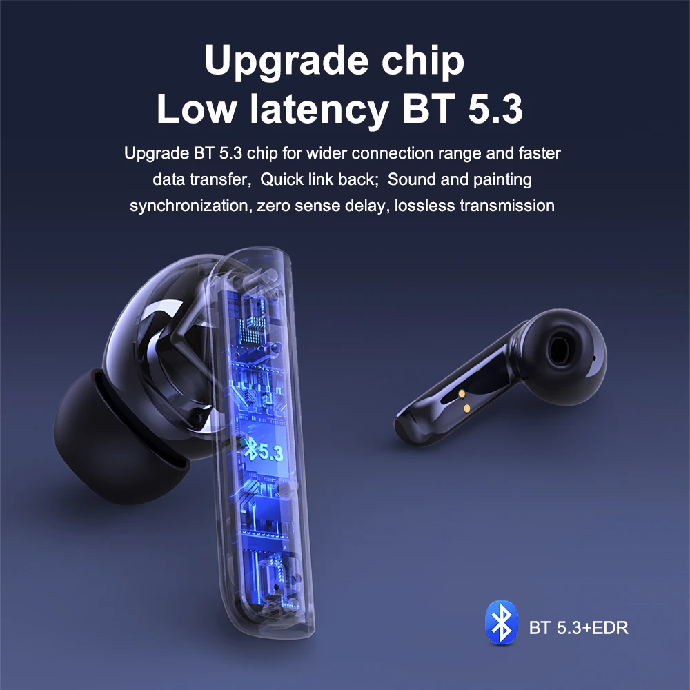 НОВЫЕ беспроводные Bluetooth наушники ANC с шумоподавлением Bluetooth 5,3 наушники 6 микрофонов ENC HD Call TWS наушники режим прозрачности H6