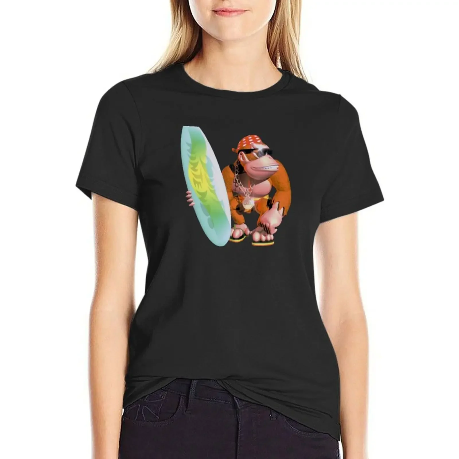 

Funky Kong T-Shirt Aesthetic clothing summer tops graphics heavyweights Woman fashion