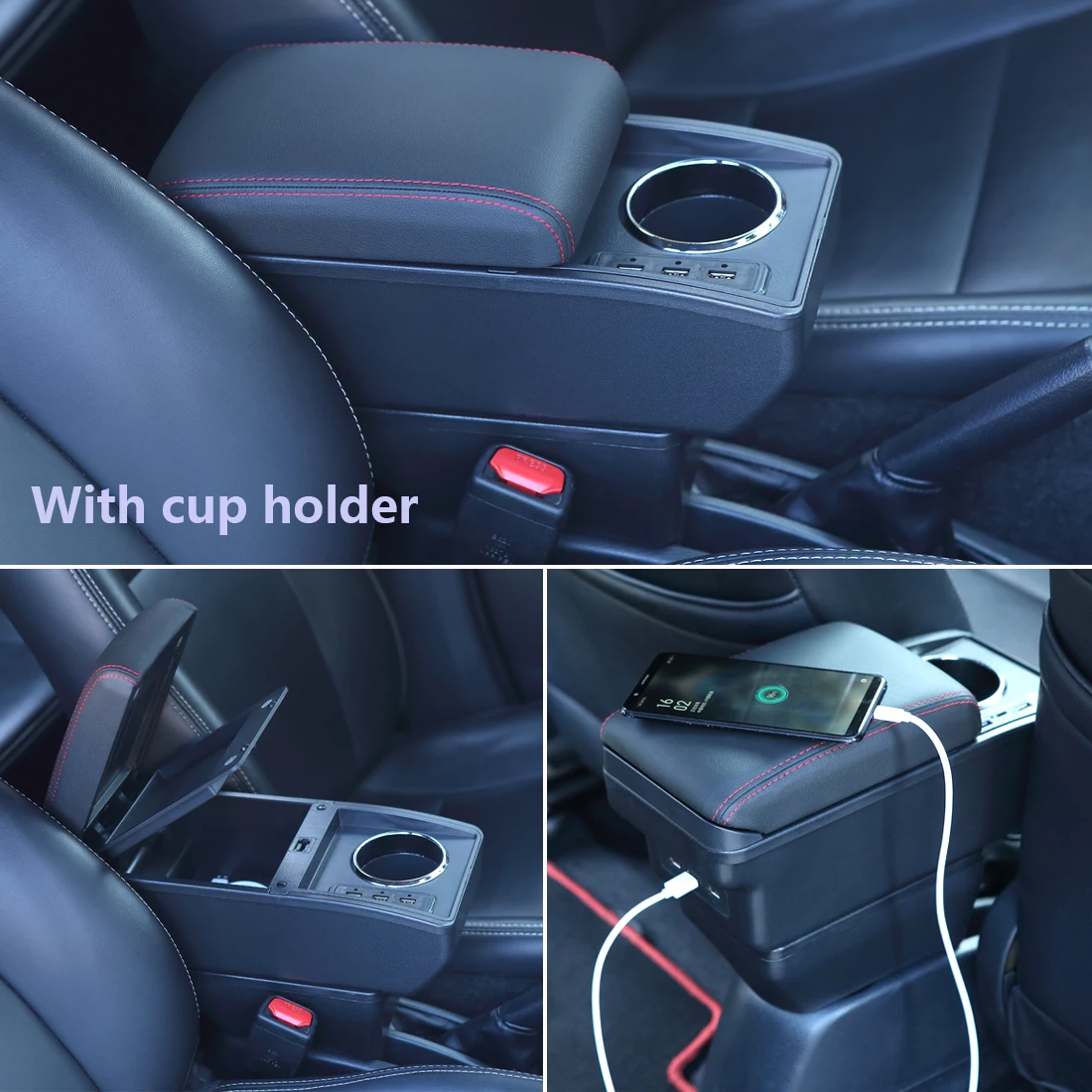 For Volkswagen UP Armrest Box For Skoda Citigo VW UP Seat Mii Car Armrest Dedicated Auto Storage Box Cup Holder Car Accessories