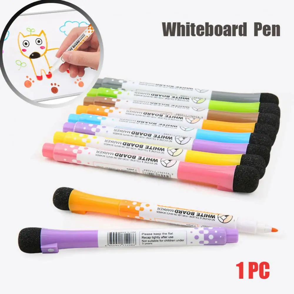

Magnetic Whiteboard Pen Writing Drawing Erasable Board Marker For Fridge Portable Multi-Functional Bulk Chalk Office Supplies