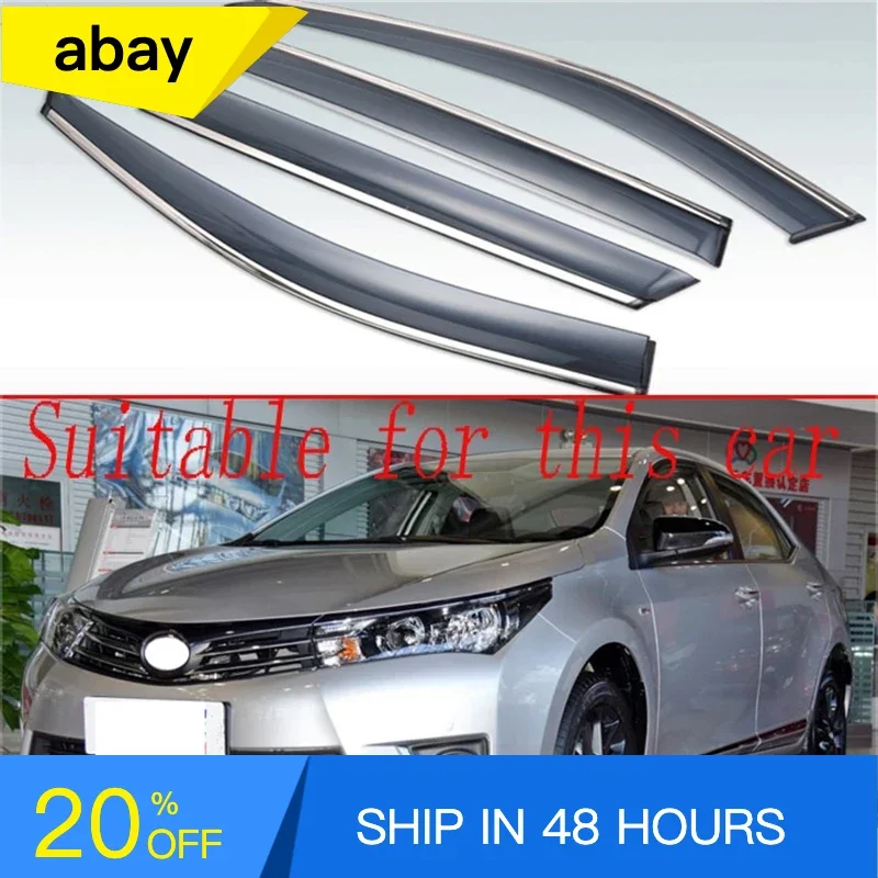 Подходит для Toyota Corolla E160 E170 E180 2012-2017, пластиковый внешний козырек, вентиляционные шторы, оконный дефлектор от солнца и дождя, 2013 2014 2016