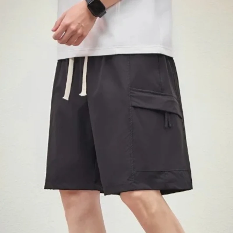 Men's Thin Ice Silk Shorts Summer Casual Workwear Sporty Loose Fit Micro Stretch Nylon Quick Dry Breathable Comfortable Shorts
