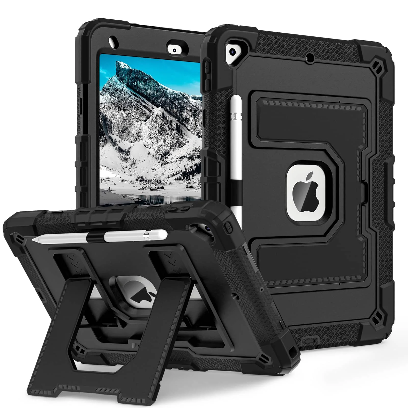Case for iPad 11 inch (A16) 2025/ iPad 10th 10.9'' 2022, Heavy Duty Shockproof Rugged Protective Cover with Pen Holder/Kickstand