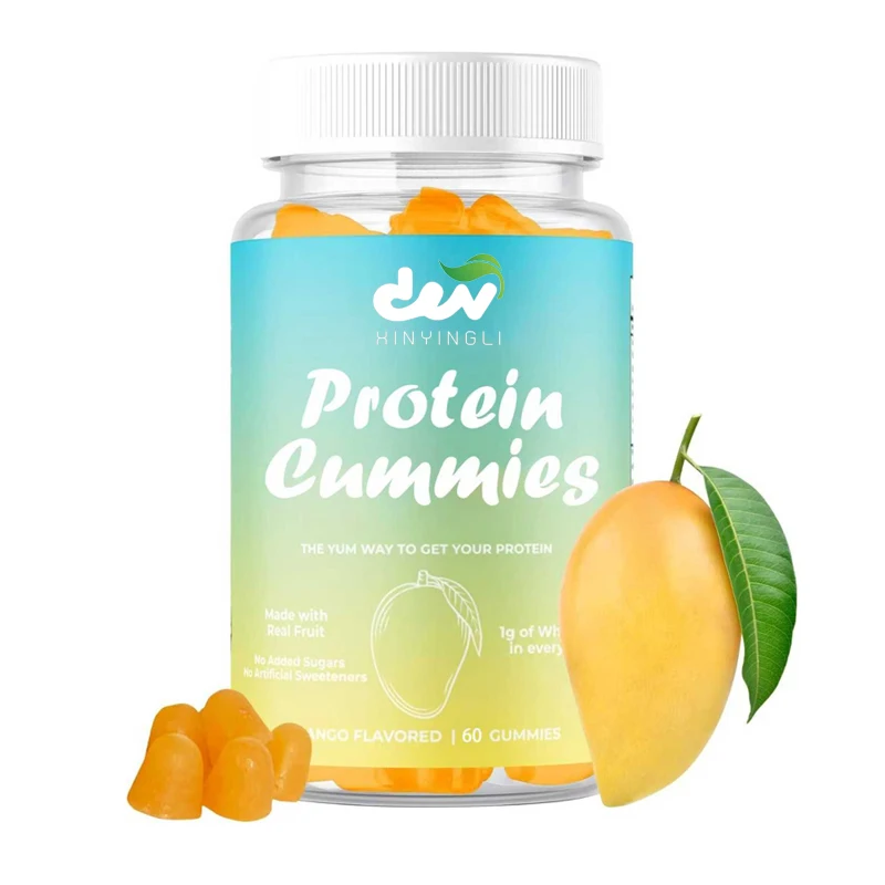 

Protein Gummies | 1g Whey Protein Per Gummy, Essential Amino Acids, 60 Gummies