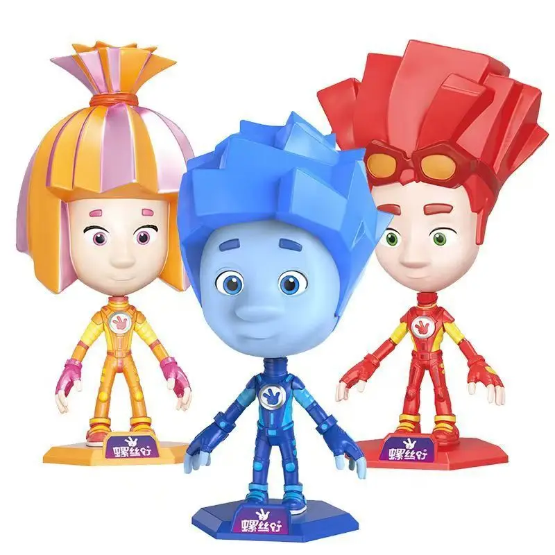 Anime dos desenhos animados os fixies simka nolik conjunta móvel anime figuras de ação dígito tom-thomas boneca modelo brinquedos coletar ornamentos