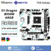 SOYO AMD B550M Motherboard Gaming Motherboard USB3.0 M.2 Nvme Sata3 Supports R5 3600 CPU (AM4 socket and R5 5500 5600G CPU) ARGB