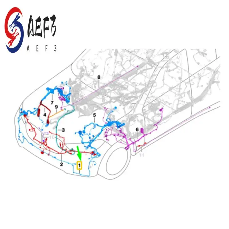 

AEF3-Набор проводов жгутов переднего бампера автомобиля 61128712283 25DX 30DX 40IX 45EX Радар PDC Проводка помощи при парковке для BMW X5 G05 2018-2022