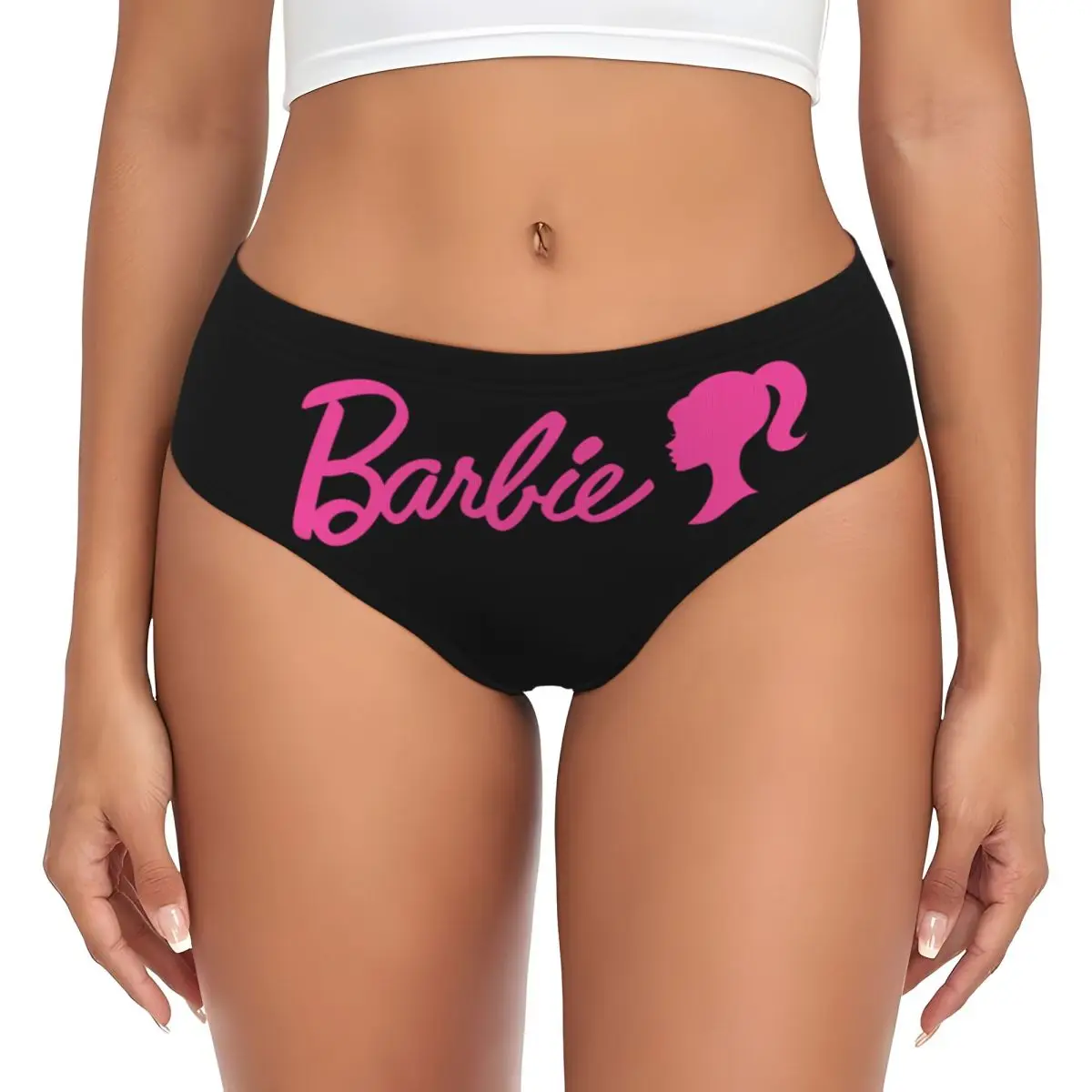 Barbie Logo Women's Underwear Brief Soft Ladies Panties Briefs