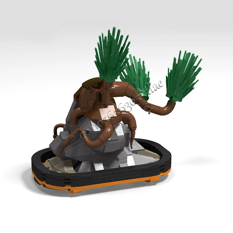 199 PCS Bonsai Bonsai On A Rrock MOC Customize Modular Building Block Technology Design Brick Creative DIY Festival Toy Gift