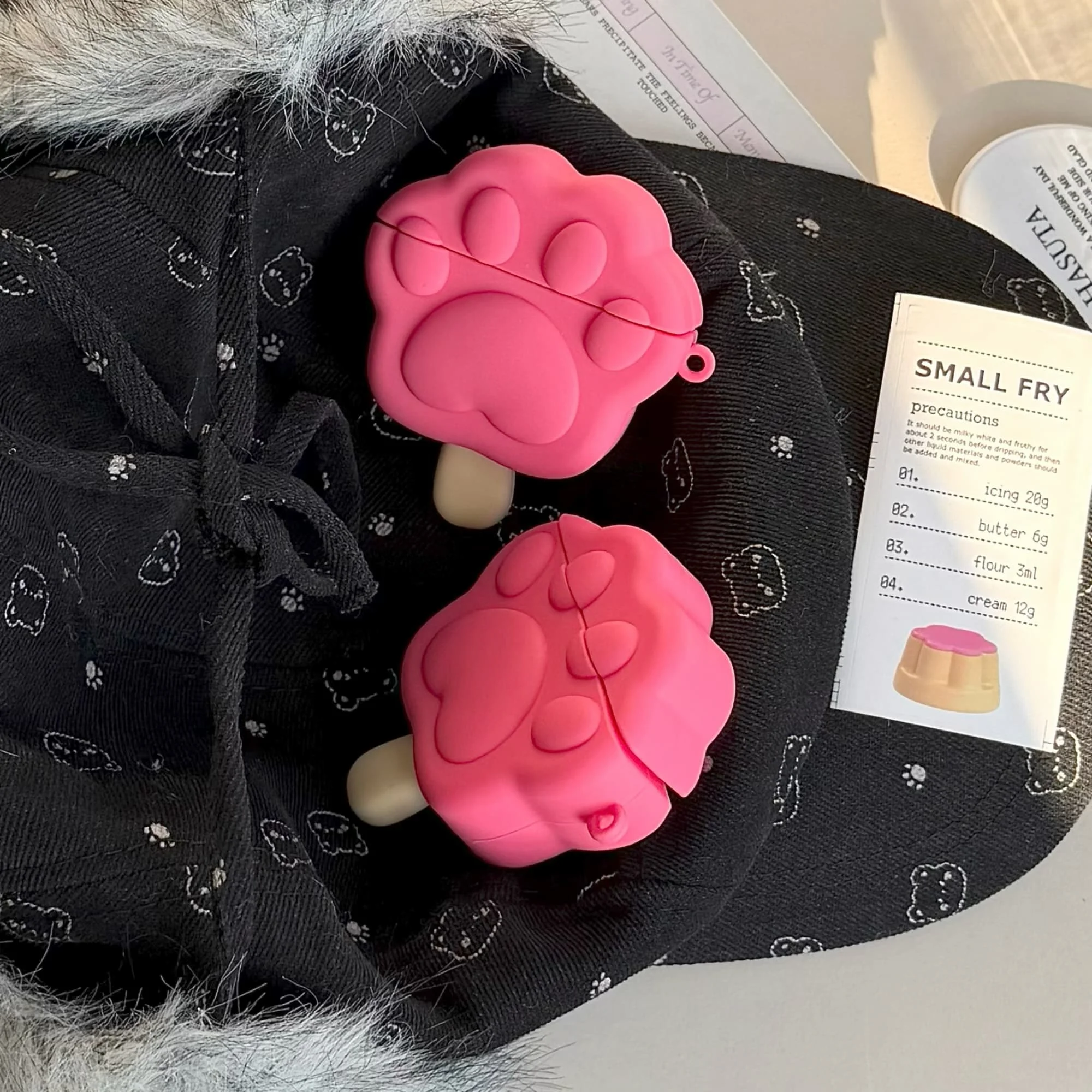 

Чехол для наушников Apple Airpods 1 2 3 4 Pro 2 с 3D-рисунком милых собачьих лапок и мороженым, чехол для зарядного кейса для Airpods Pro 3