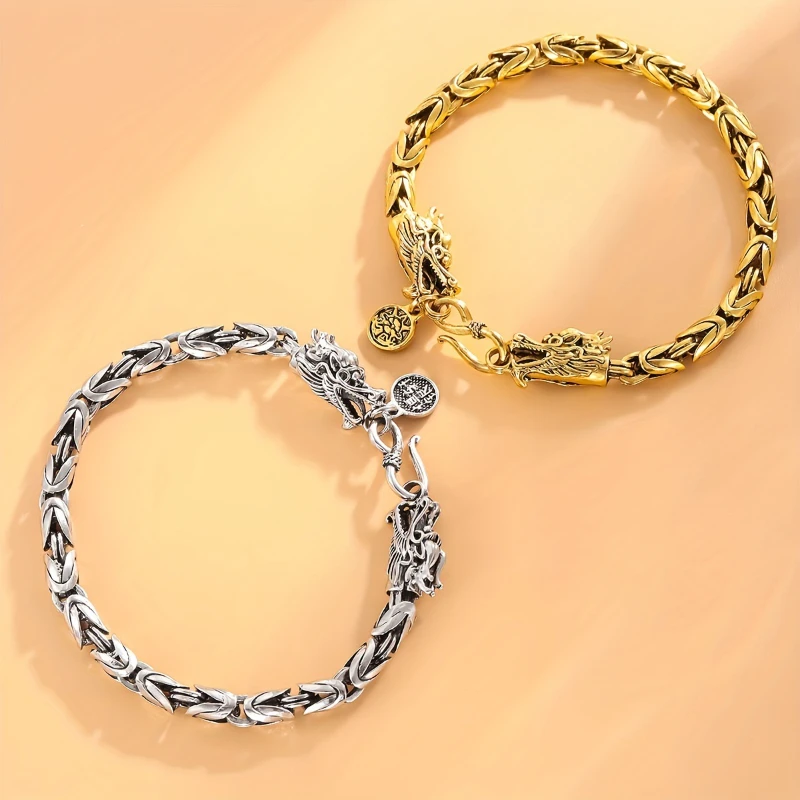 

Noble necklace Retro for men women classic 8MM rchain dragon 60cm Charm high quality Fine jewelry wedding gift 2025 Fashion