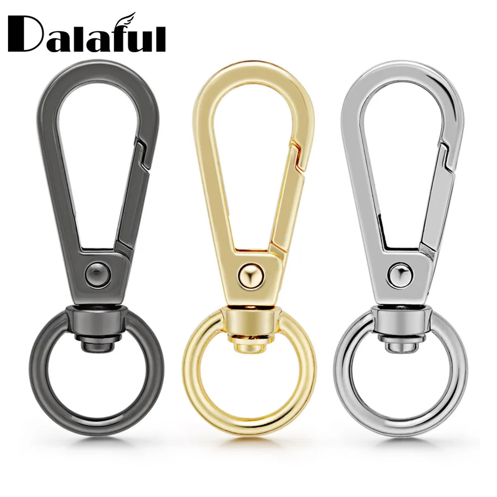 2/4/6 unids/lote cierres giratorios para perder hebillas de Clip de Metal llavero O anillo gancho a presión Collar de perro bolso accesorios DIY P035