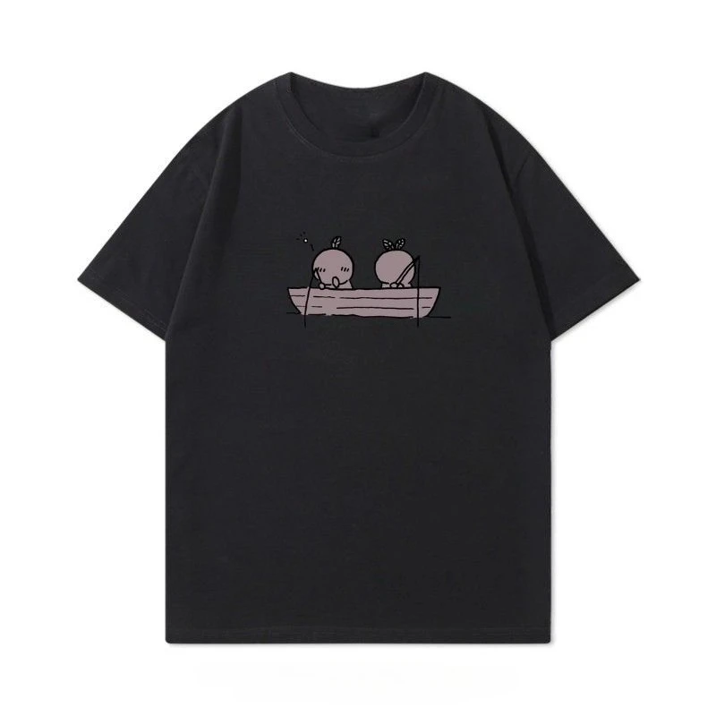 Chiikawa Cute Kawaii Anime Starry Tee Men's Women's Black Retro Cool Graphic Art Print Oversized Short Sleeve Streetwear Top