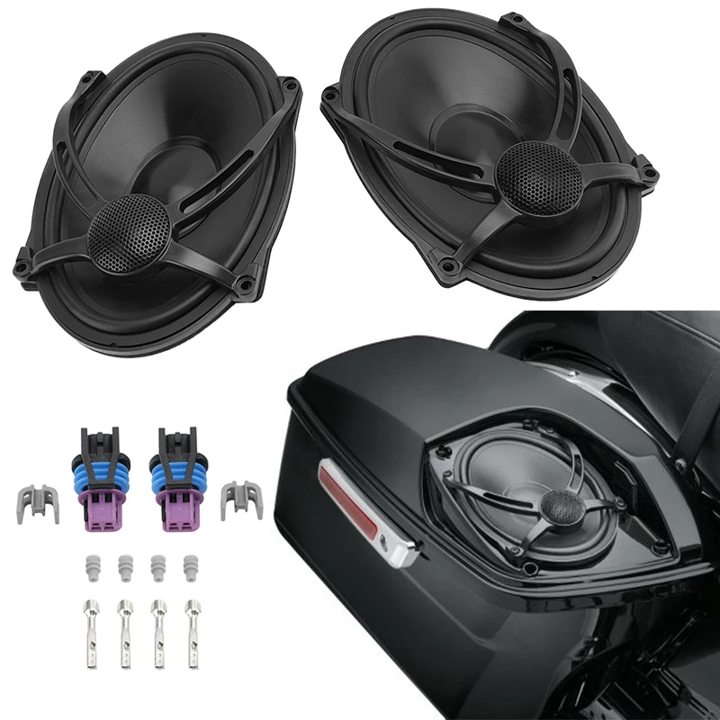 

Motorcycle Accessories 5"x7" Saddlebag Lid Speakers For Harley Touring Road King Street Electra Glide FLHR FLHX FLHT CVO 94-23