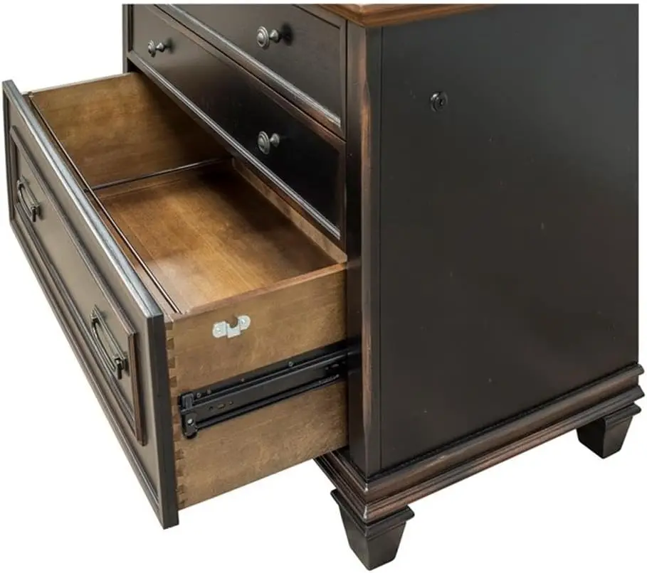 Schedario laterale Hartford, marrone - completamente assemblato