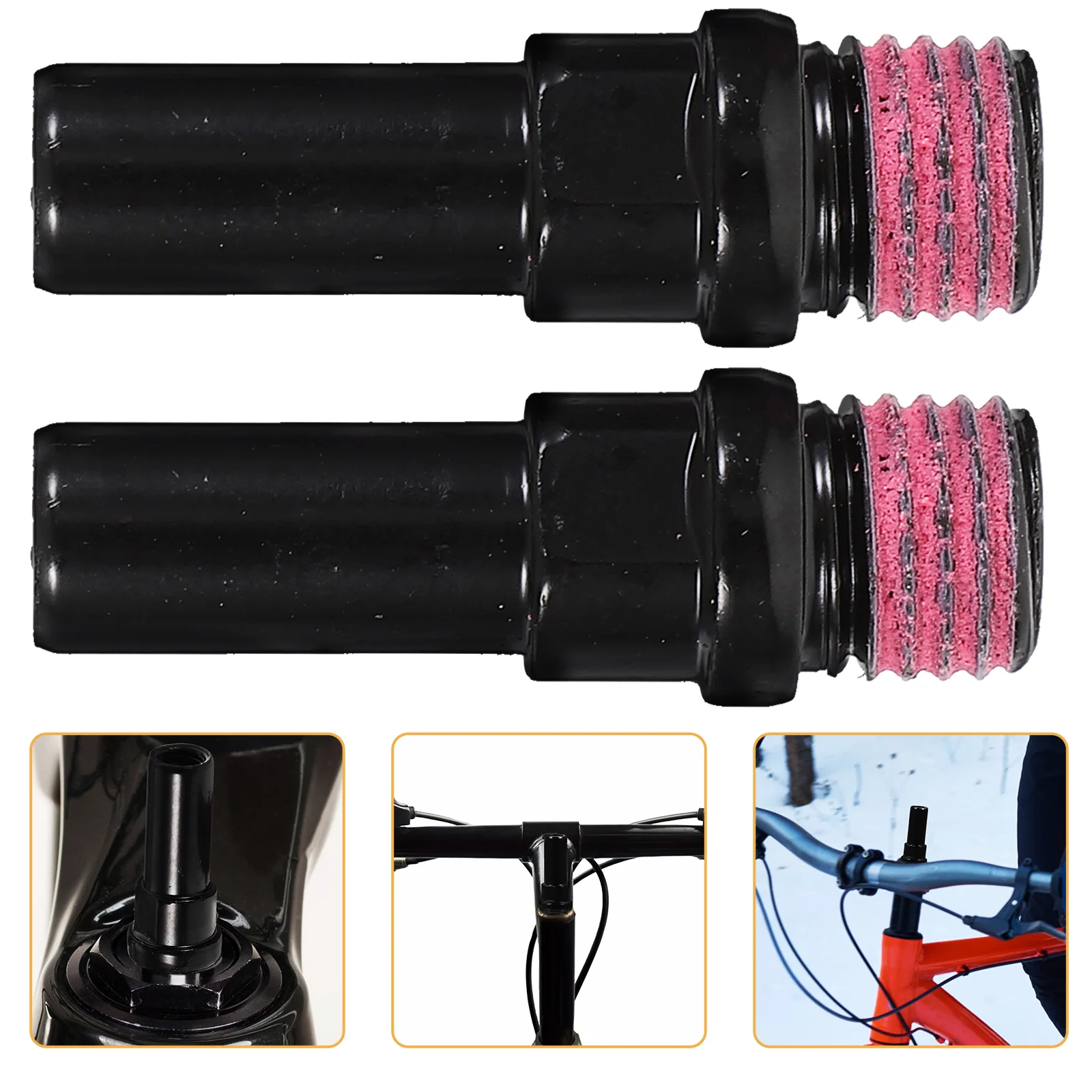 2pcs Mountain Bike Brake Pivot Frame Screw Bolt M10 Fork For V Brake Systems Column Bike Brake Screw Parts (Black)