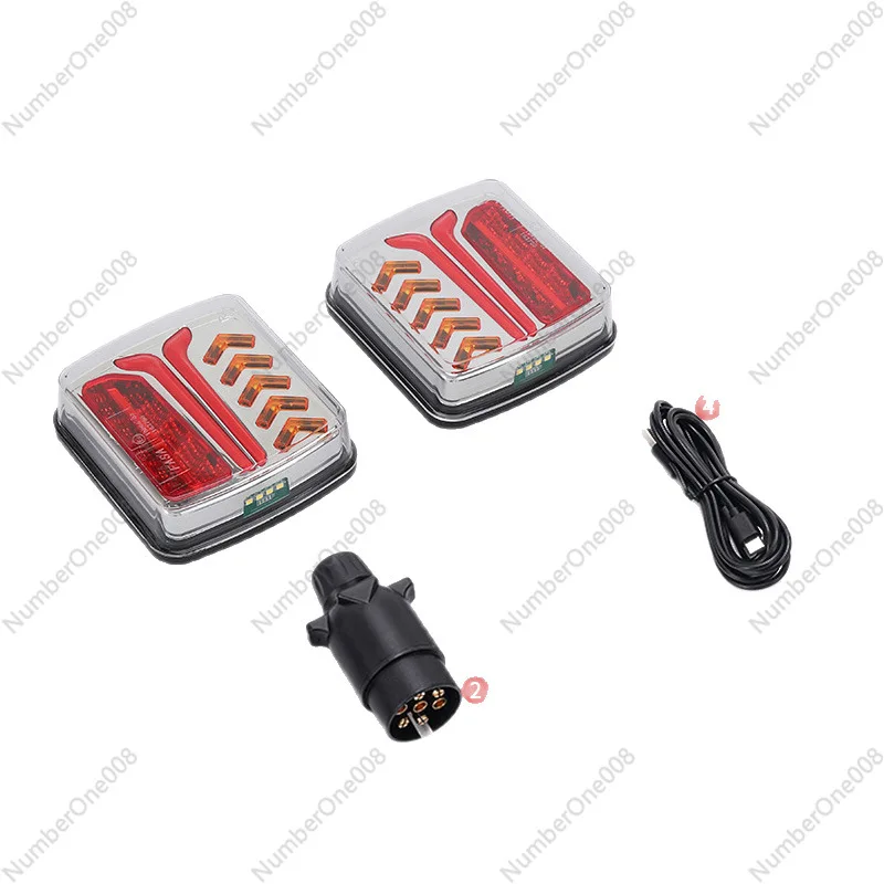 

Магнитные светодиодные задние фонари для прицепов, двухцветные (красный и желтый) стоп-сигналы и указатели поворота, водонепроницаемые сигнальные лампы для грузовиков