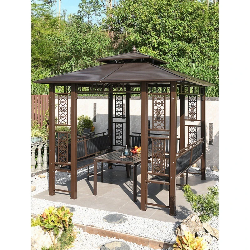 

Outdoor pavilion villa courtyard garden yard Chinese pavilion outdoor agritainment galvanized sheet awning