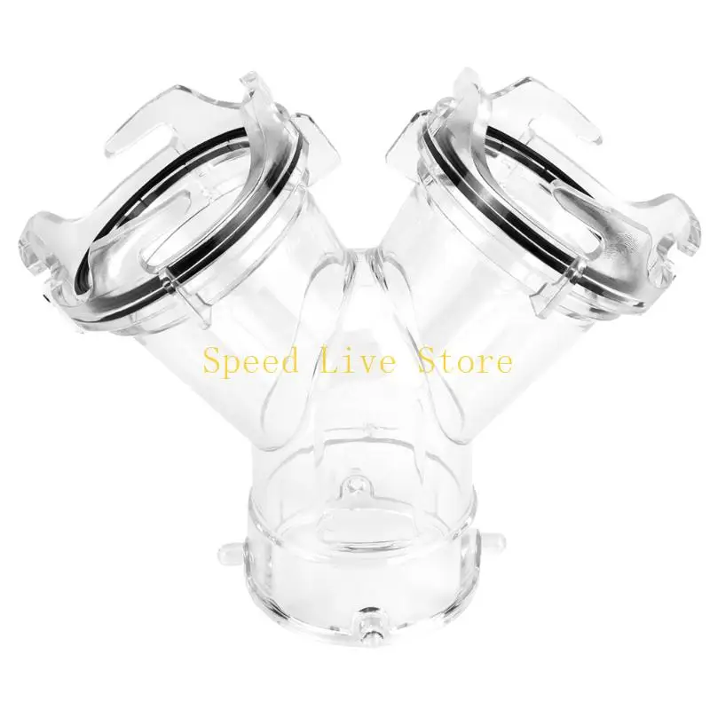 547C Transparent Wye Sewer Hose Adapter Y Splitter with Gasket Twist Design