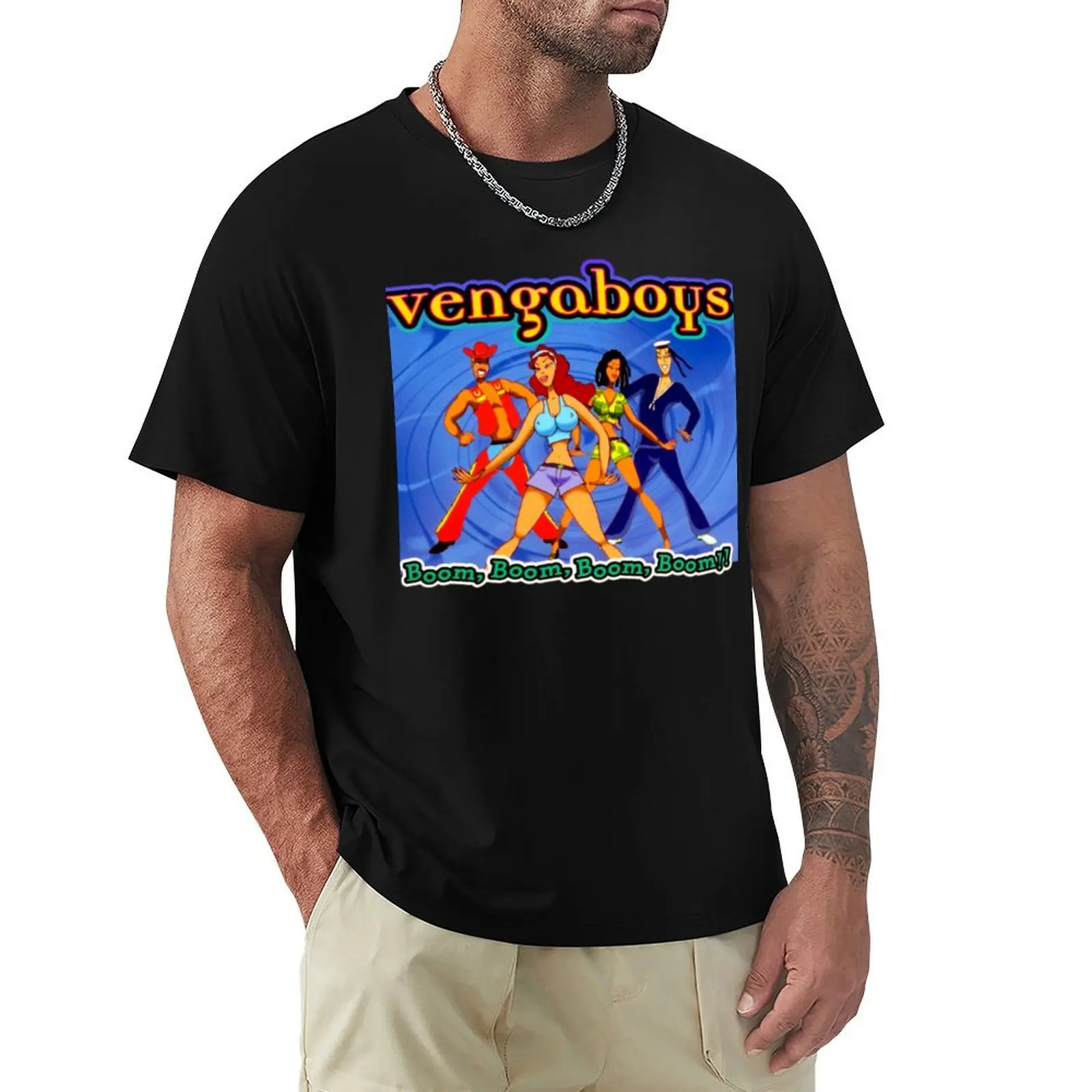 Camiseta Eurodance tour pop vengaboys band Boom Boom Boom, camiseta informal con estampado de patrones