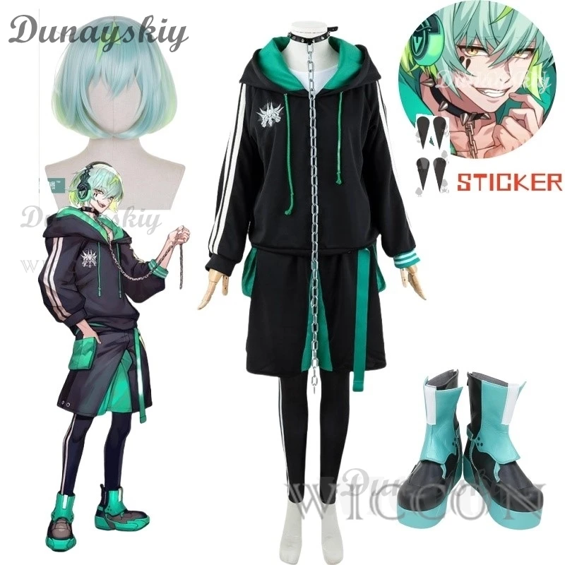 Anime Game Paradox Live Mikoshiba Kenta Cosplay Costume Wig Hip-hop Style Sportswear Pullover Hoodie Man Woman Carnival Suit