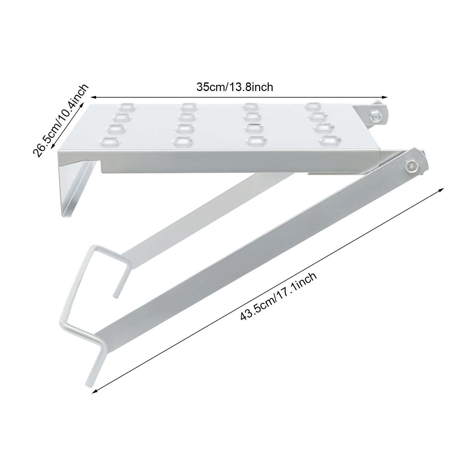 ملحق منصة عمل سلم معلق فضي متعدد الوظائف ثابت لإصلاح المنزل ومشاريع DIY والمهام الداخلية