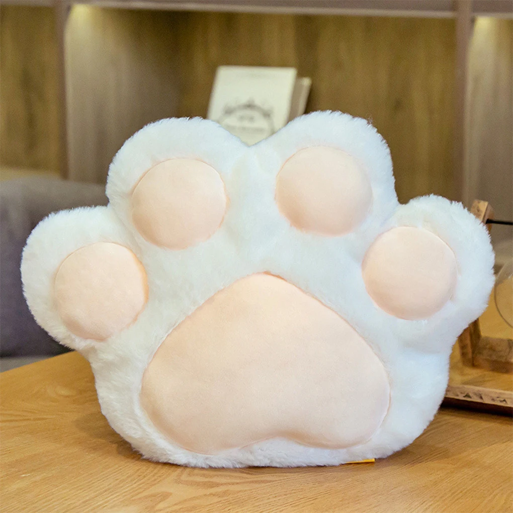 Almohada de felpa con forma de pata de animal, cojín de oficina relleno suave, cumpleaños para adultos
