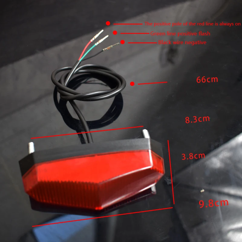 12V-80V Electric Bike Taillights LED Safety Warning Rear Lamp E-scooter E-bike Brake Flasher Light Accessories