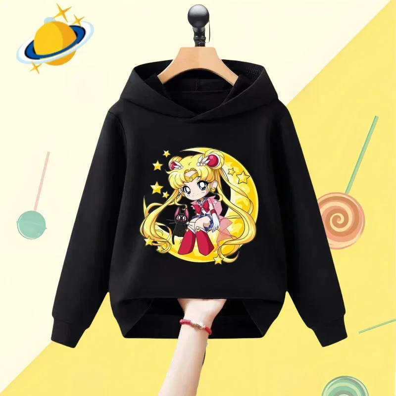 Sailor Moon Anime children\'s hoodie game cartoon printed Autumn winter long sleeve sweatshirt boys girls Kawaii casual top