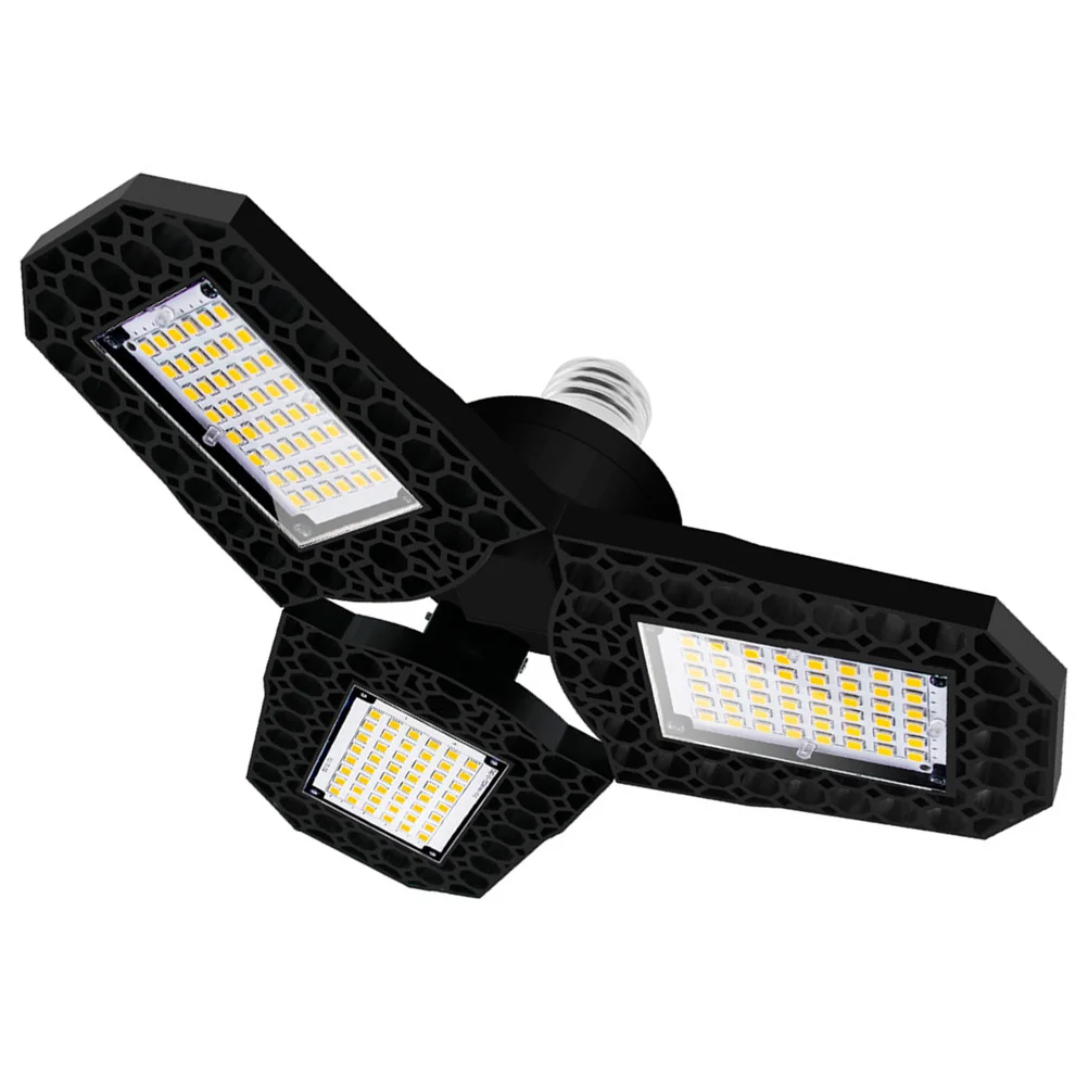 60 واط LED تشوه مصباح المرآب قابل للتعديل 3-أوراق مصباح قابل للطي لتوفير الطاقة عالية السطوع #3