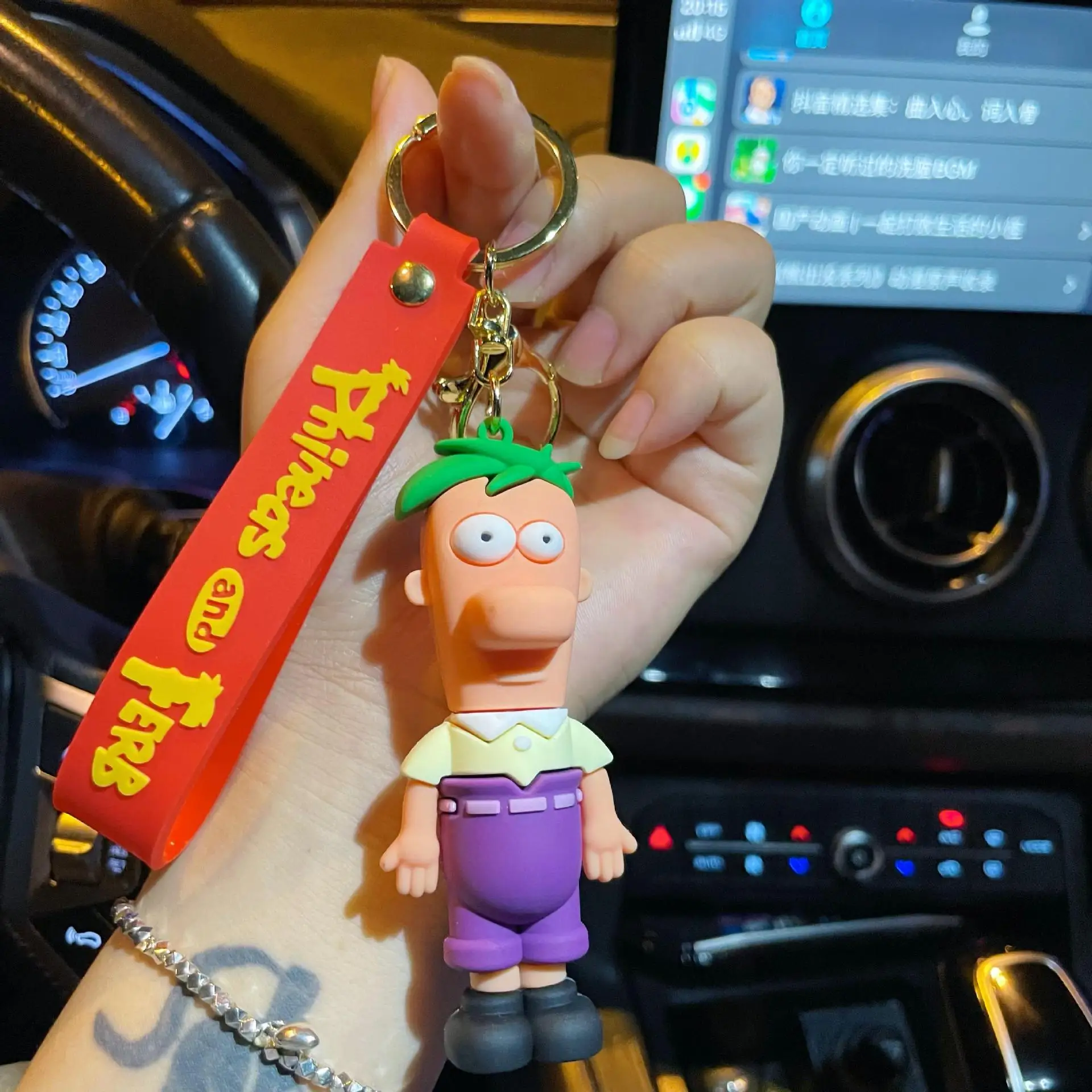 Disney Phineas e Ferb Anime Phineas Ferb sidro The Platypus PVC Figure portachiavi borsa portachiavi accessori giocattoli regali di compleanno