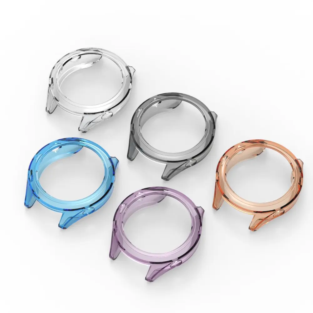 سليم لينة شفافة إطار ساعة من البولي يوريثان غطاء ل Garmin Forerunner 55 158 165 265 965 255 255s 265s 570 42 مللي متر 47 مللي متر 970 #5