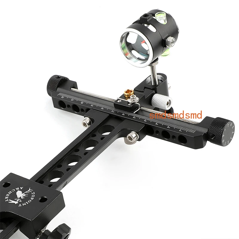 Compound Bow Sight with 4X Lens Single Pin Sight Micro Adjustable 0.059