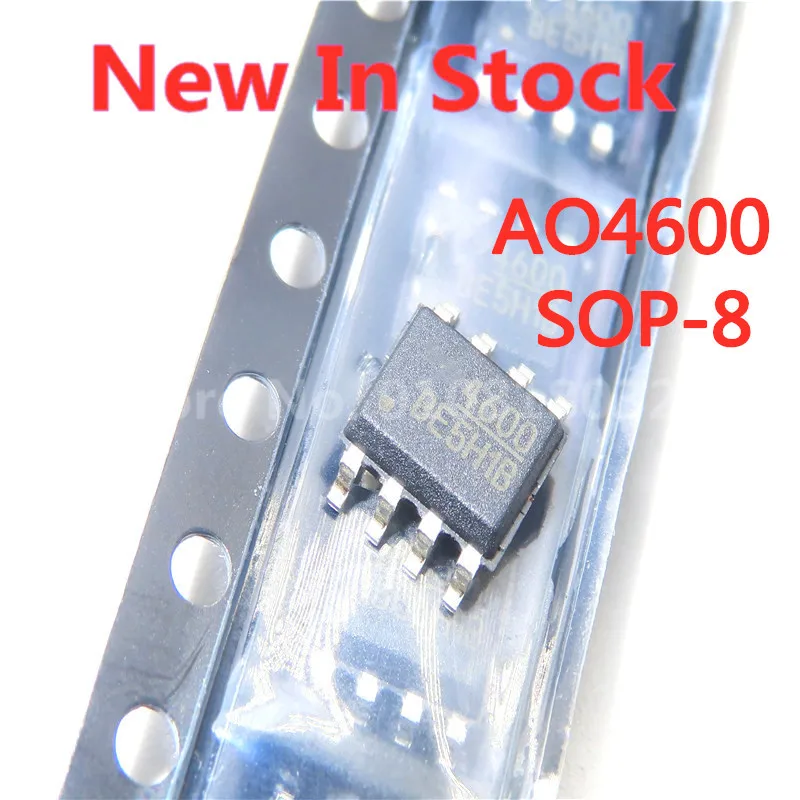 5PCS/LOT  AO4600 4600 SOP-8 N+P channel 30V MOS field effect transistor  In Stock NEW original IC