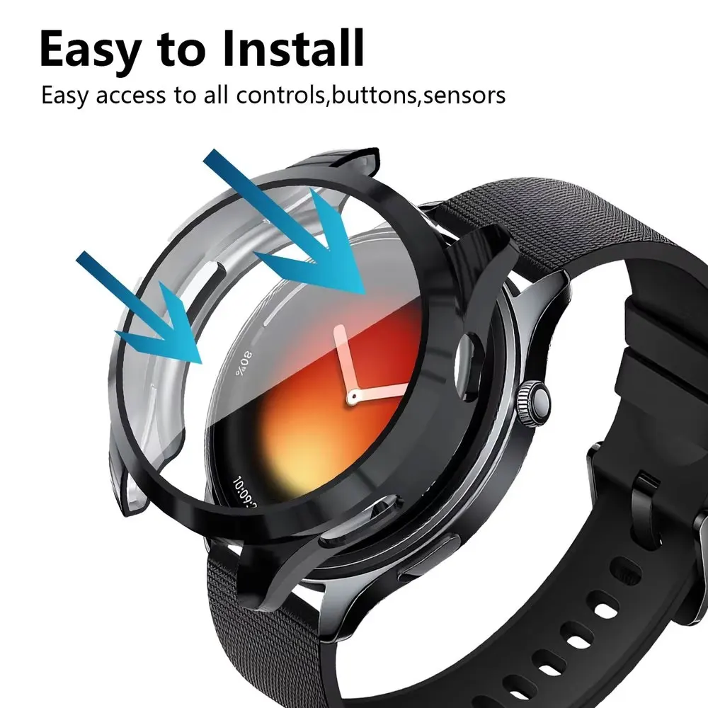 Soft TPU Case For Xiaomi Mi Watch 5 Clear Protective Cover Accessories For Xiaomi Watch5 Tempered Glass Cases HD Protector Shell