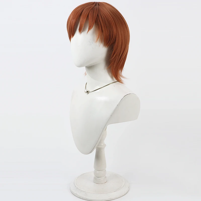 Synthetisch Haar Xavier Olivette Cosplay Pruiken Mobile Suit Gundam Xavier Olivette 30 cm Korte Bruine Mannen Pruik Hittebestendige