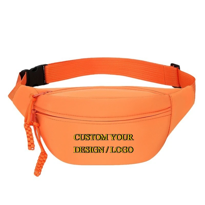 Custom Printed Logo Breast Bag for Men Women Large Capacity Lightweight Versatile Shoulder Messenger Bag Casual Sport Fanny Pack