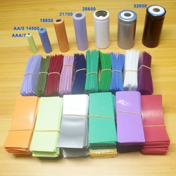 100pcs/lot 14500 18650 21700 26650 Lithium battery packaging protective film PVC heat shrink sleeve shrink insulation film