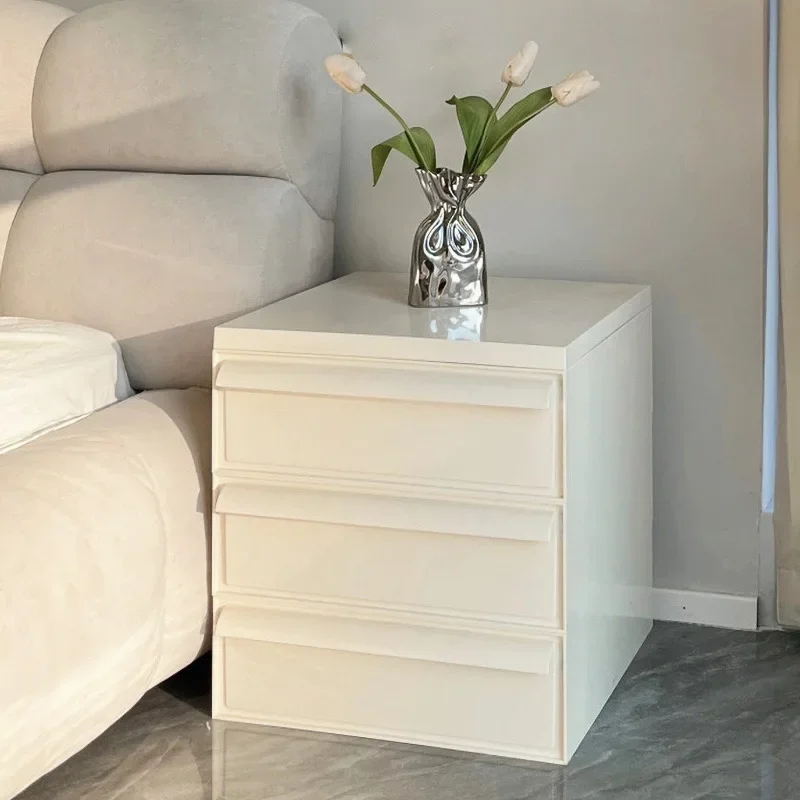 Plastic Storage Cabinet Removable Bedside Table Storage Side Cabinet Simple Bedroom Drawer-Style Cabinet