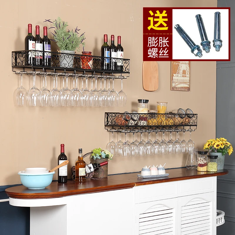 

Kitchen wall hanging red wine rack cup holder goblet holder creative